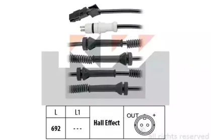 460 149 KW Датчик, частота вращения колеса