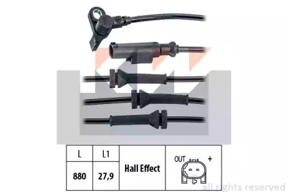 460 163 KW Датчик, частота вращения колеса