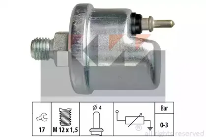 500 630 KW Датчик, давление масла