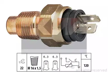 530 509 KW Датчик, температура охлаждающей жидкости