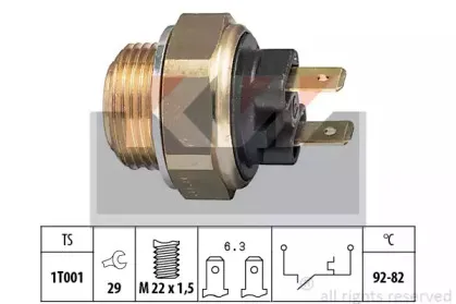 550 016 KW Термовыключатель, вентилятор радиатора