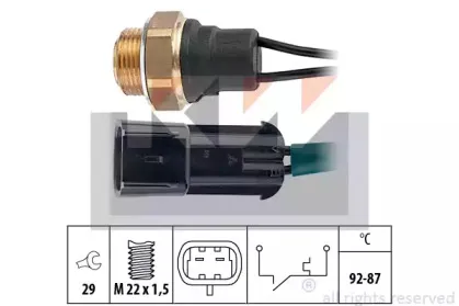 550 101 KW Термовыключатель, вентилятор радиатора