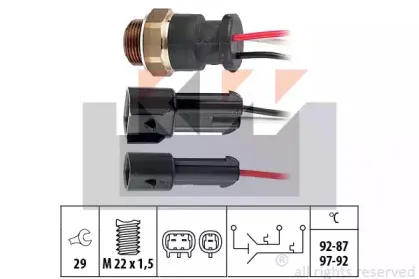 550 610 KW Термовыключатель, вентилятор радиатора