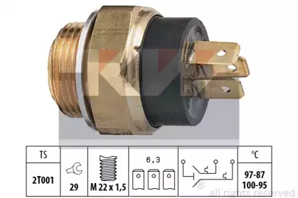 550 613 KW Термовыключатель, вентилятор радиатора