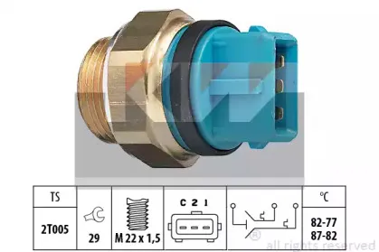 550 630 KW Термовыключатель, вентилятор радиатора