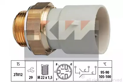 550 639 KW Термовыключатель, вентилятор радиатора