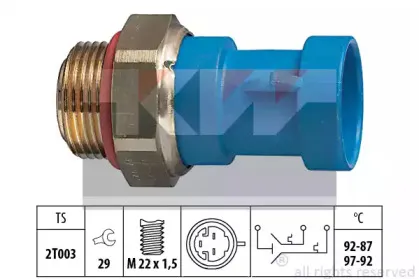 550 643 KW Термовыключатель, вентилятор радиатора