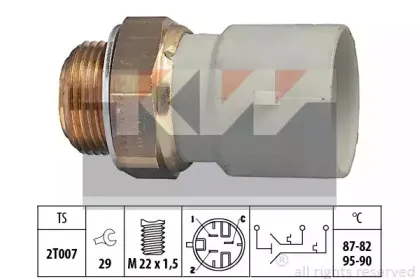 550 645 KW Термовыключатель, вентилятор радиатора