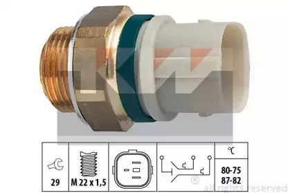 550 654 KW Термовыключатель, вентилятор радиатора
