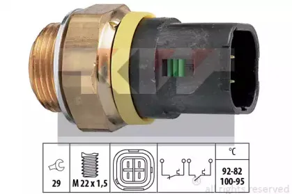 550 658 KW Термовыключатель, вентилятор радиатора
