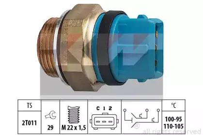 550 672 KW Термовыключатель, вентилятор радиатора