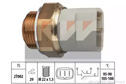 550 697 KW Термовыключатель, вентилятор радиатора