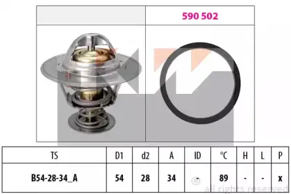 580 220 KW Термостат, охлаждающая жидкость