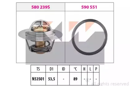 580 239 KW Термостат, охлаждающая жидкость