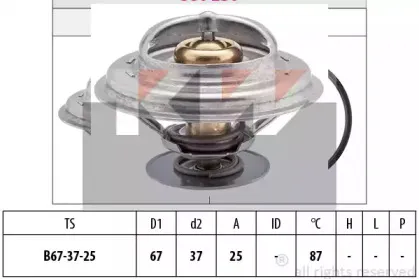 580 256S KW Термостат, охлаждающая жидкость
