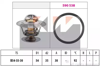 580 279 KW Термостат, охлаждающая жидкость