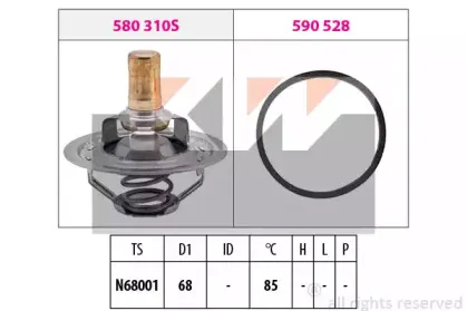 580 310 KW Термостат, охлаждающая жидкость
