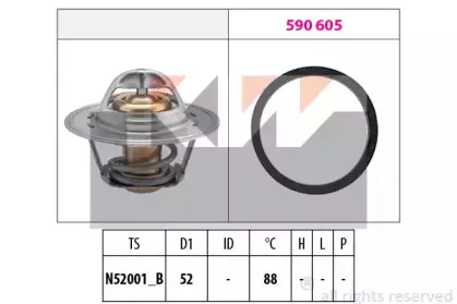 580 312 KW Термостат, охлаждающая жидкость
