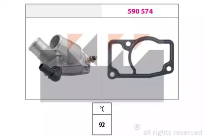580 344 KW Термостат, охлаждающая жидкость