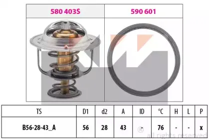 580 403 KW Термостат, охлаждающая жидкость