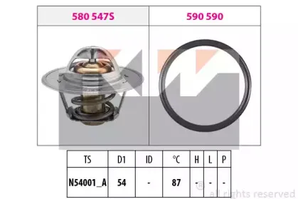 580 547 KW Термостат, охлаждающая жидкость