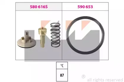 580 616 KW Термостат, охлаждающая жидкость
