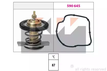 580 784 KW Термостат, охлаждающая жидкость