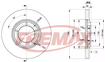 BD-0100 FREMAX Тормозной диск