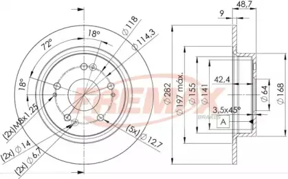 BD-1258 FREMAX Тормозной диск