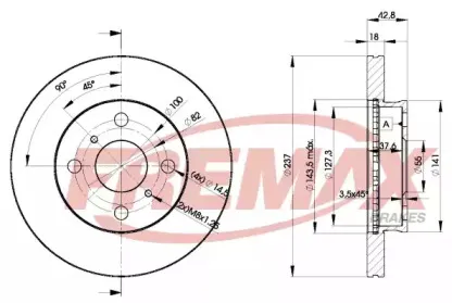 BD-1607 FREMAX Тормозной диск