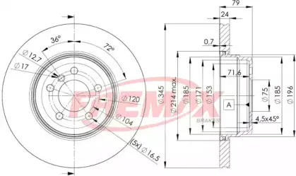 BD-1971 FREMAX Тормозной диск