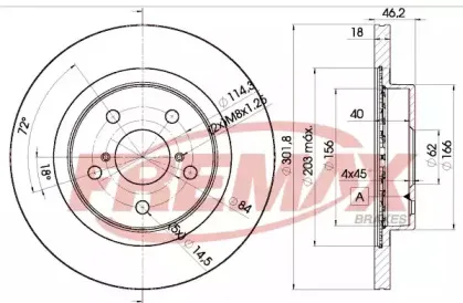 BD-2010 FREMAX Тормозной диск
