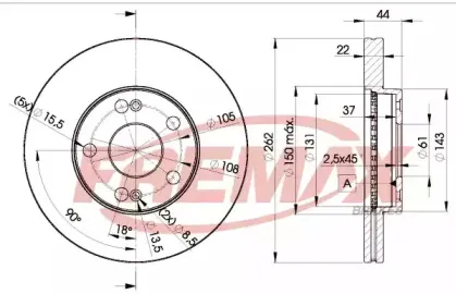 BD-2233 FREMAX Тормозной диск