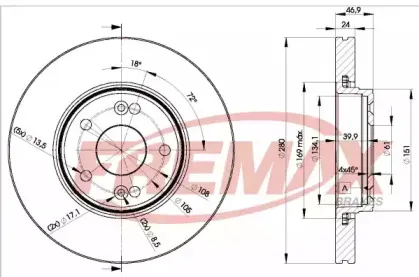BD-2234 FREMAX Тормозной диск