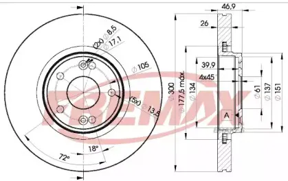 BD-2235 FREMAX Тормозной диск