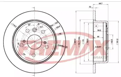 BD-2443 FREMAX Тормозной диск