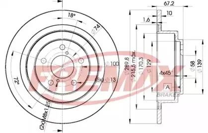 BD-2670 FREMAX Тормозной диск