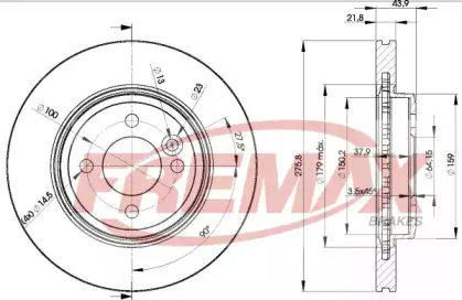BD-2891 FREMAX Тормозной диск
