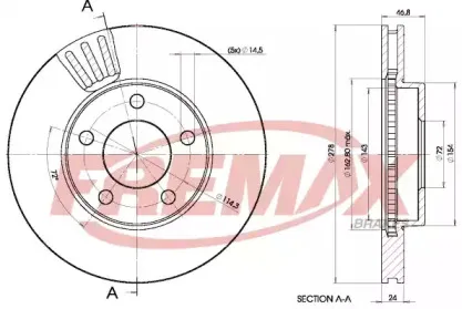 BD-4093 FREMAX Тормозной диск