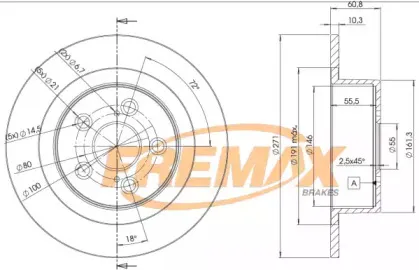 BD-4243 FREMAX Тормозной диск