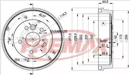 BD-4443 FREMAX Тормозной барабан