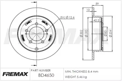 BD-4650 FREMAX Тормозной диск