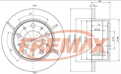 BD-4696 FREMAX Тормозной диск