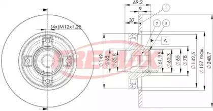 BD-4745 FREMAX Тормозной диск