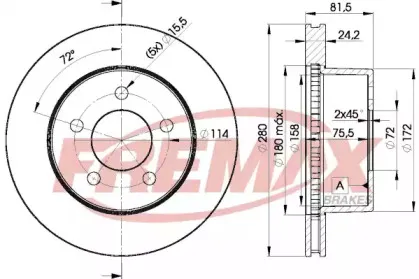 BD-5115 FREMAX Тормозной диск