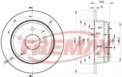 BD-5118 FREMAX Тормозной диск