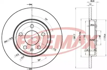 BD-5316 FREMAX Тормозной диск