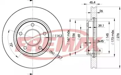 BD-5399 FREMAX Тормозной диск
