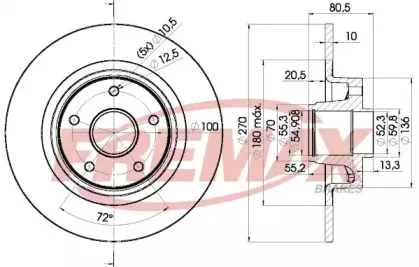 BD-7898 FREMAX Тормозной диск
