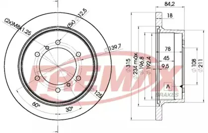 BD-8797 FREMAX Тормозной диск